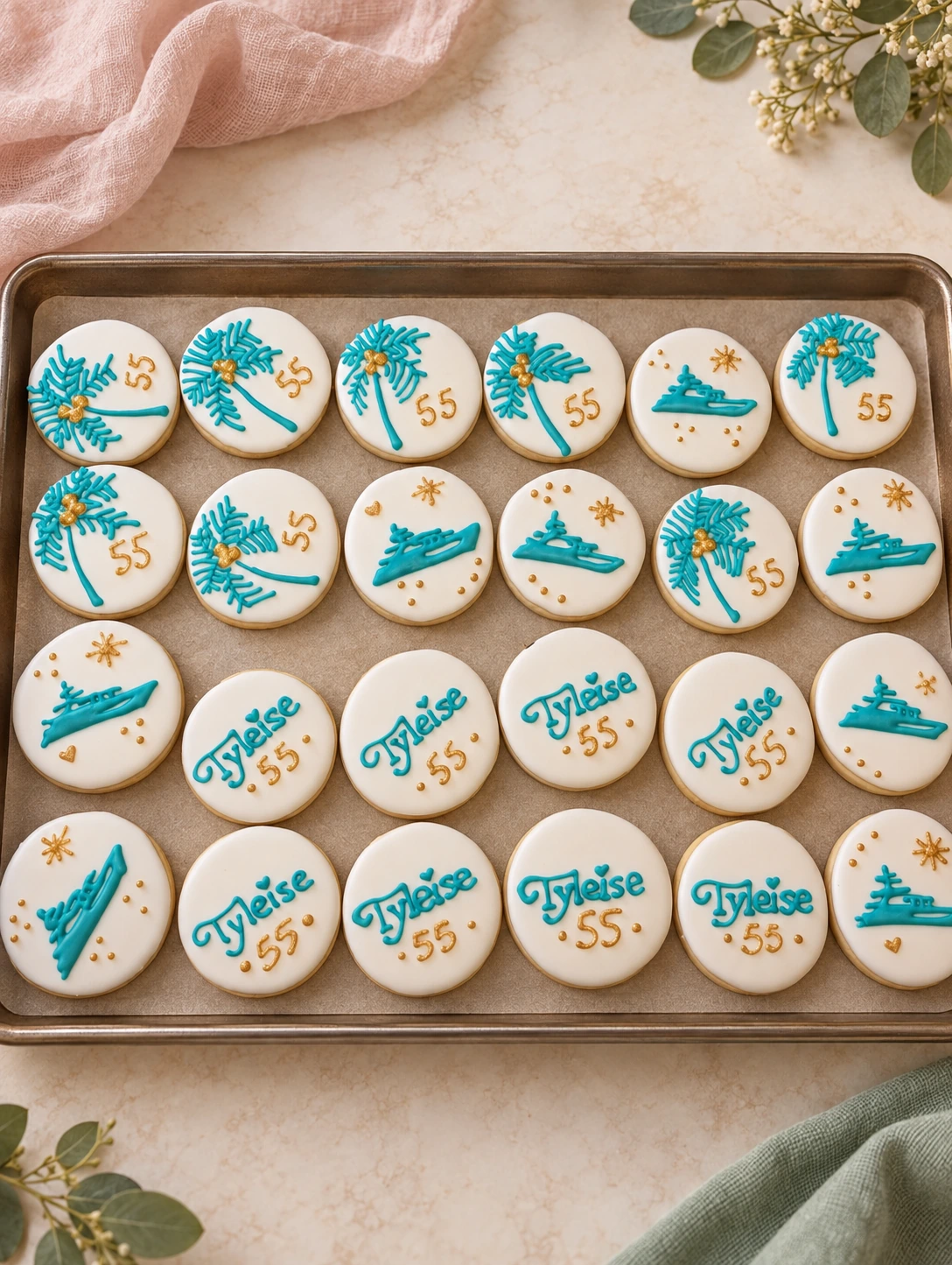Personalized milestone cookies by Butter & Bloom