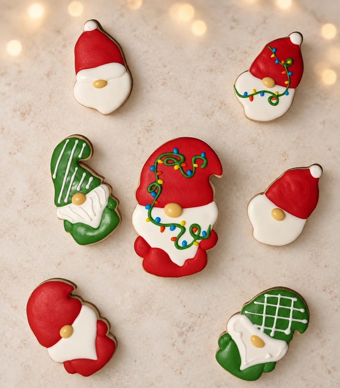 Festive gnomes cookie set